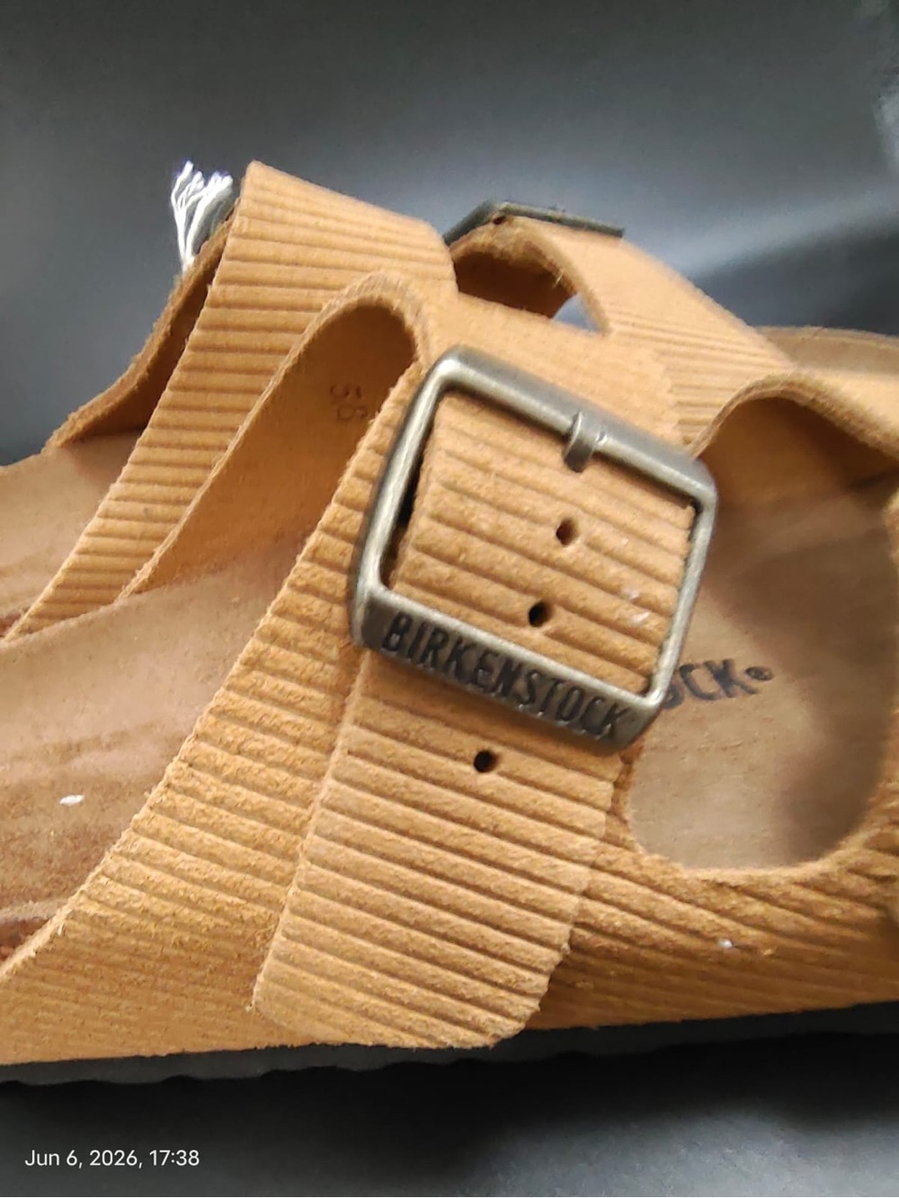 NWOB birkenstock sandals women EU 37 USA  6 Arizona Corduroy Cork Brown - Picture 3 of 6